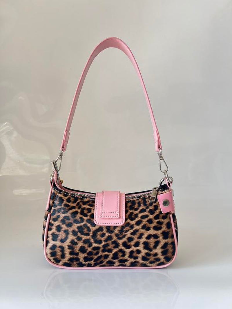 Vintage Y2K Women'S Bag, Punk Style Colorblock Star Chain Small Shoulder Crossbody Bag, Detachable Strap, Polyester Lining, Multi-Functional Handbag