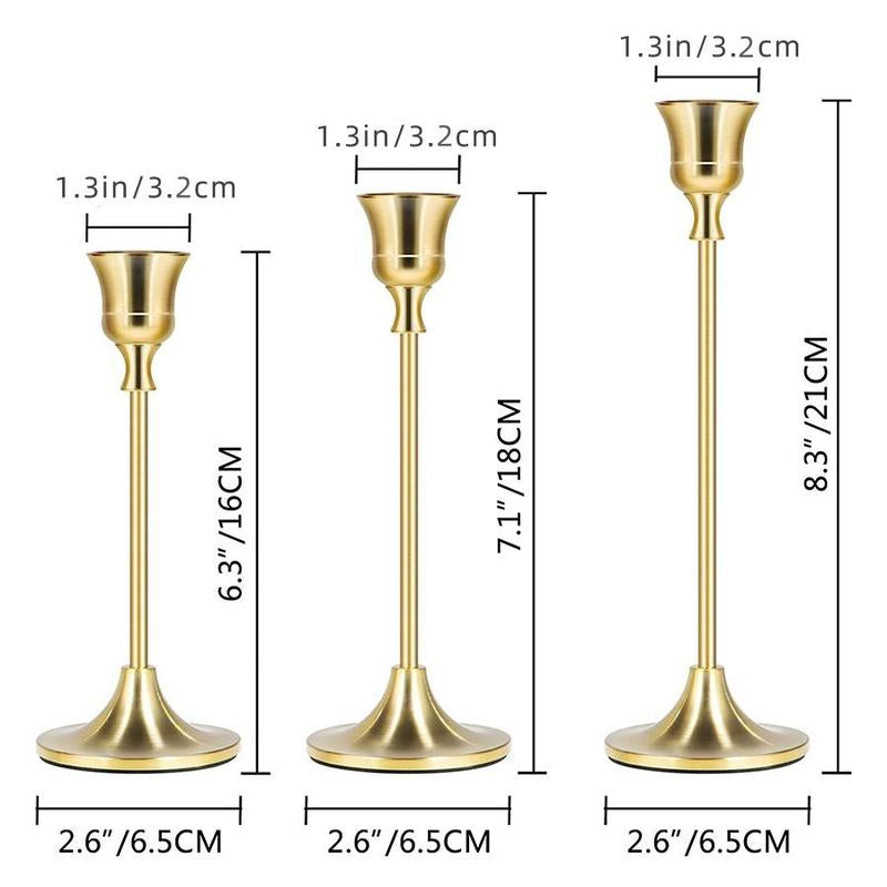 Candle Holder Set, 6 Counts/Set Modern Simple Candle Stand, Desktop Decoration for Home Living Room Bedroom Dining Room Wedding Party