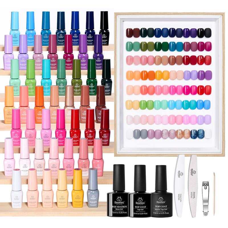 Beetles Gel Nail Polish Kit 5ML Upgrade Colorful Bottle Set with Base Matte&Glossy Top Coat Beauty Must Have DIY Salon Set Soak off DIY Stuff Gifts for Women Girls Teen