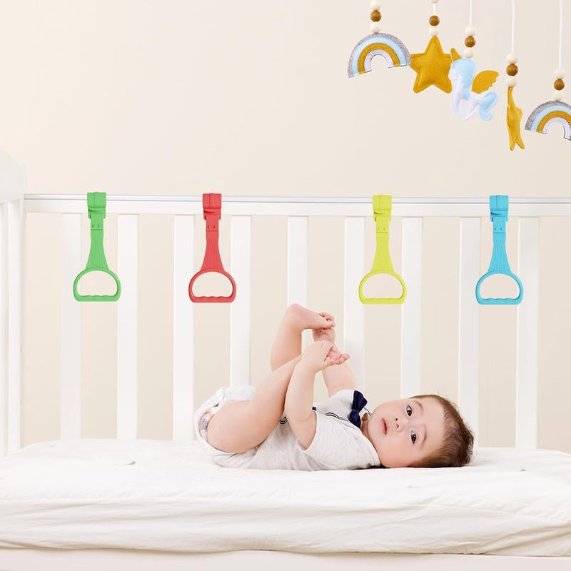 8Pcs Baby Pull Ring - Baby Walking Exercise Assist Ring - Baby Crib Stand Ring - Baby Crib Pull Ring - Baby Crib Hanging Ring - Baby Toddler (4 Colors)