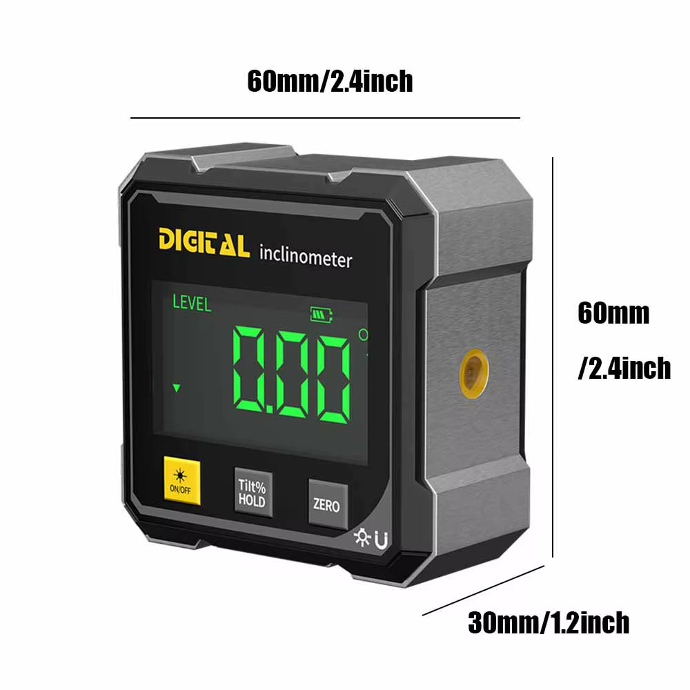 Laser Digital Electronic Level Digital Angle Fnder 4*90 ° Magnetic Inclinometer Protractor Precision Level Box for Woodworking