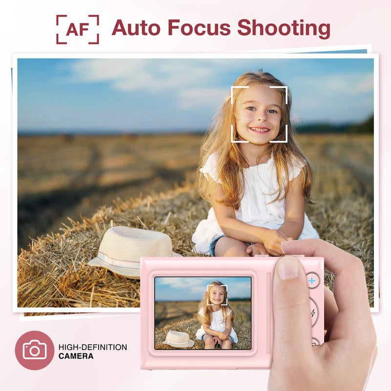 Digiera UHD 4K Digital Camera, 64MP Auto Focus with 18X Digital Zoom, Filters, Burst Shooting, Time-Lapse, Flash & Playback – Includes 32GB Memory Card, 2 Extra Batteries & Wrist Strap – MP3/MP4 Playback, FHD 1080P – Perfect Christmas & Halloween Gift