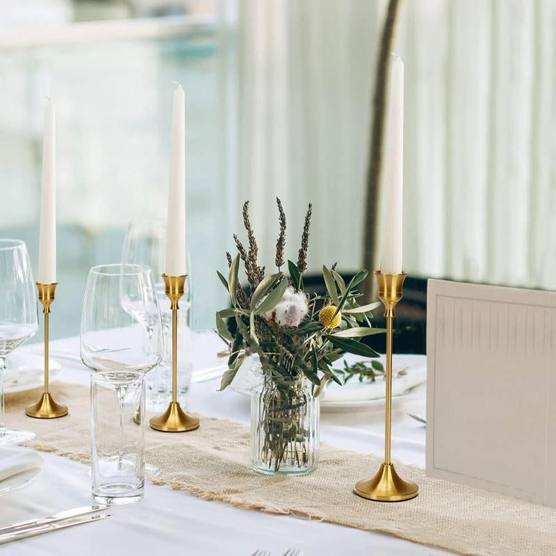 Candle Holder Set, 6 Counts/Set Modern Simple Candle Stand, Desktop Decoration for Home Living Room Bedroom Dining Room Wedding Party
