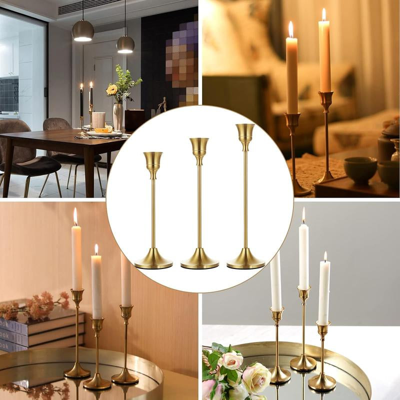 Candle Holder Set, 6 Counts/Set Modern Simple Candle Stand, Desktop Decoration for Home Living Room Bedroom Dining Room Wedding Party