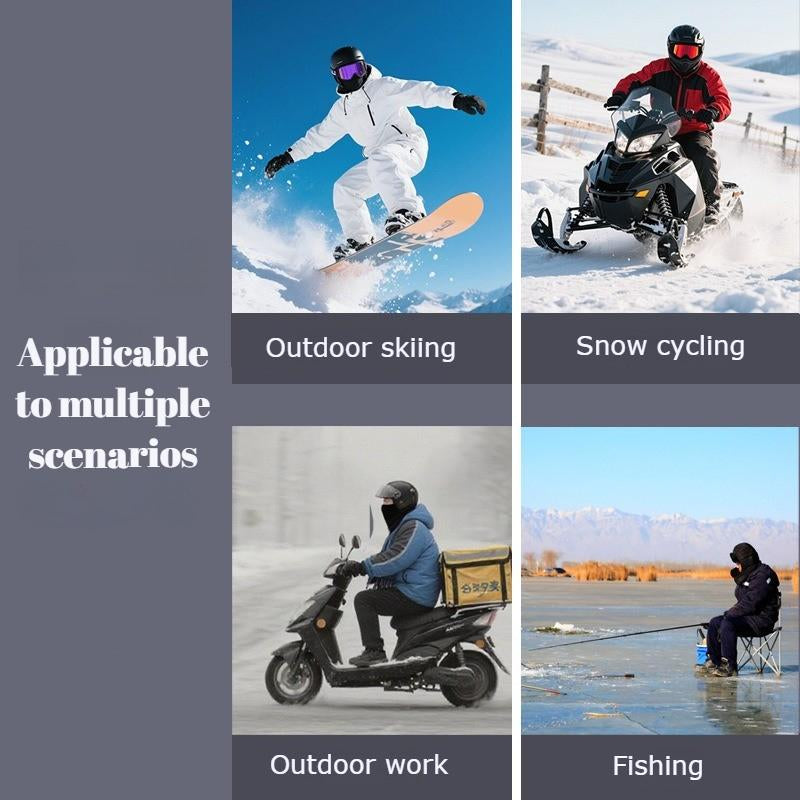 Outdoor Winter Thermal Fleece Hat, Windproof Neckband Cycling Mask, One-Piece Ski Head Cover for Cold Weather, Ideal for Skiing, Cycling & Outdoor Activities