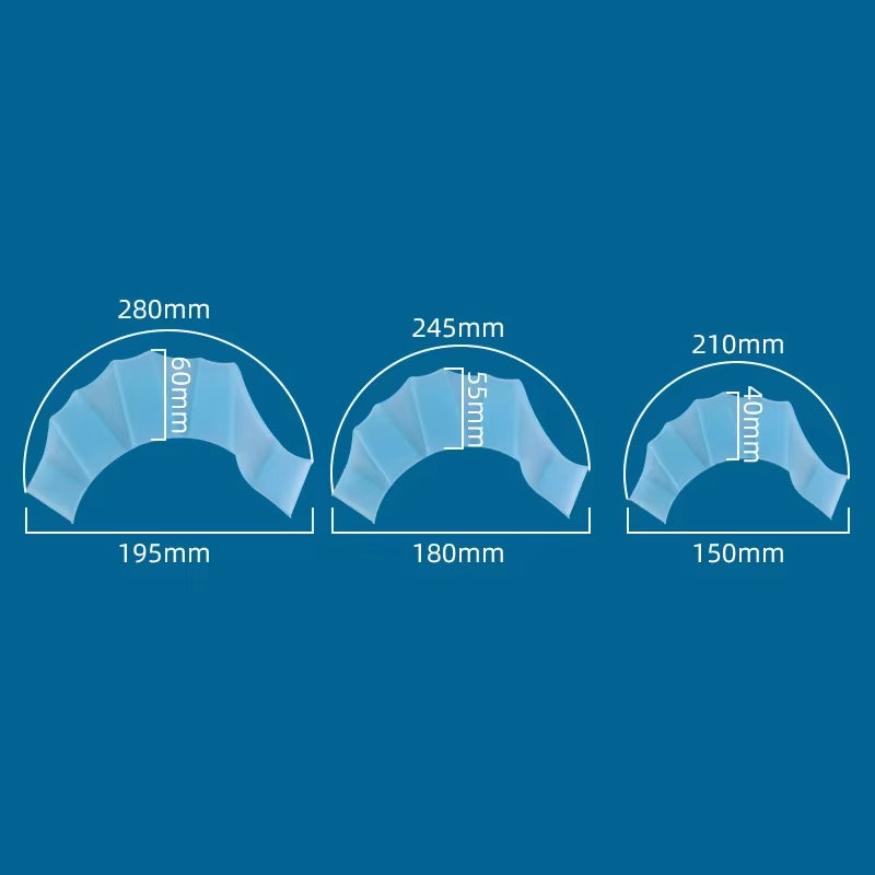 Silicone Swimming Fins Flipper Men Women Child Swim Pool Sport Professional Training Finger Hand Webbed Gloves Paddles Equipment