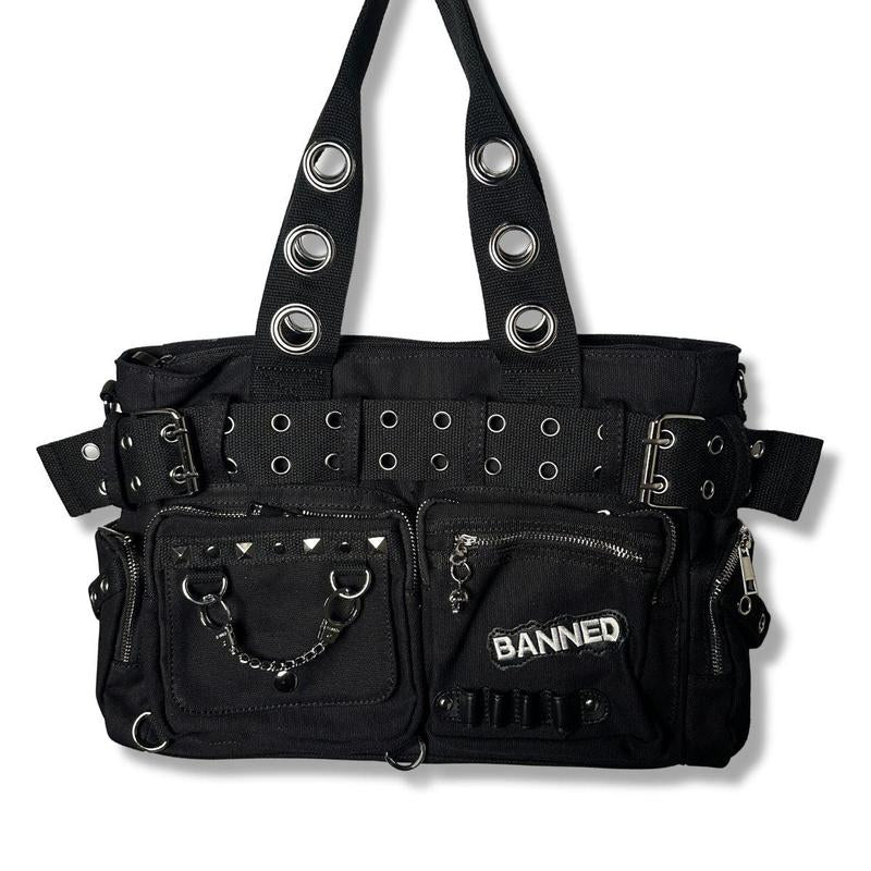 Convertible Belt Shoulder Bags with Grommets